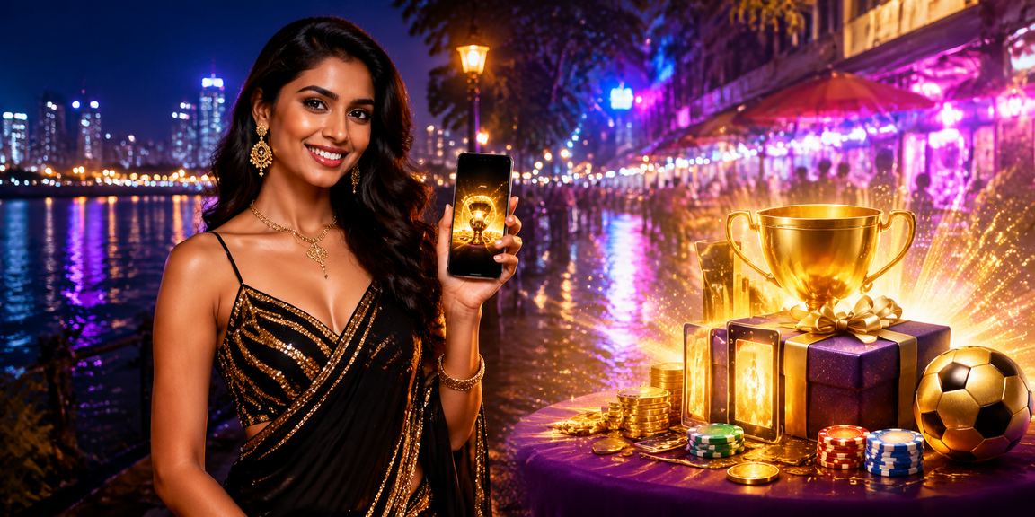 Player using mobile casino app at night in Mumbai